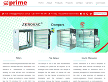 Tablet Screenshot of primeaircon.com